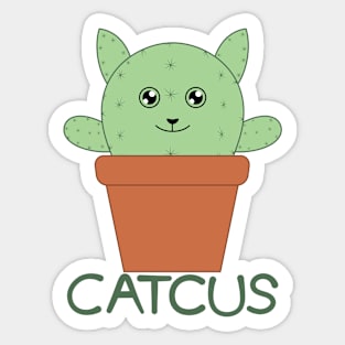 Cute Cat Cactus Sticker